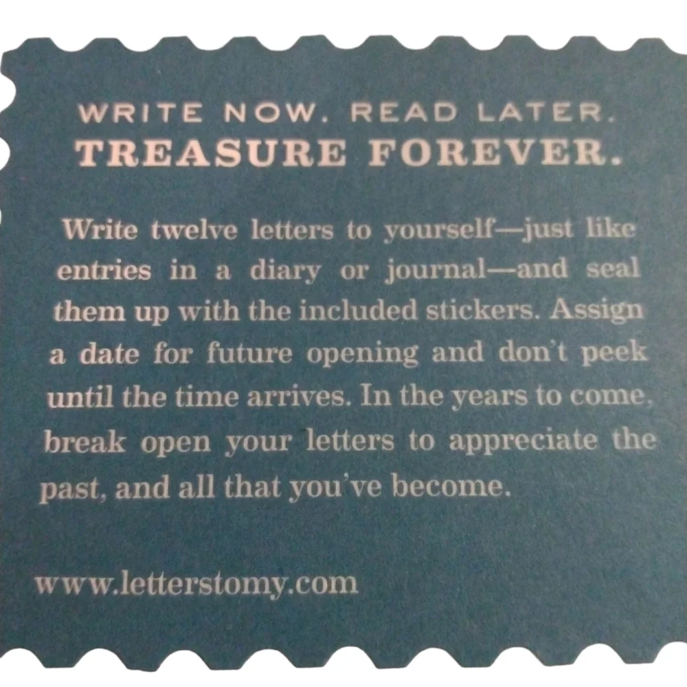 Letters to Self Journal Chronicle Book Hardcover Unique Reflective Postage Theme